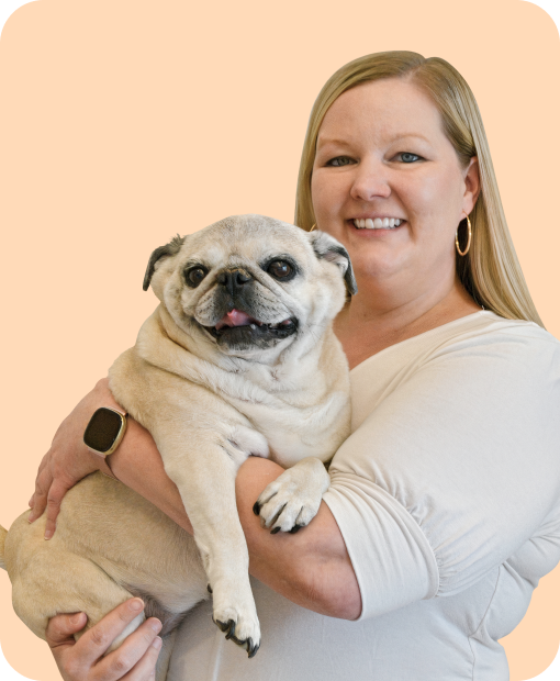 Dr. Jennifer Boland with her dog Penny