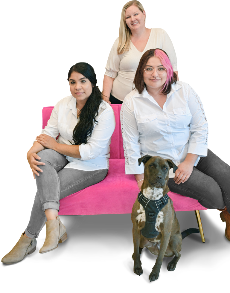 Dr. Jennifer Boland, Kierra Shack, Adrianna Villalobos, Bricia Serrato